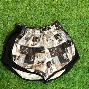 Women’s Nike Black and Grey All Over Print Shorts